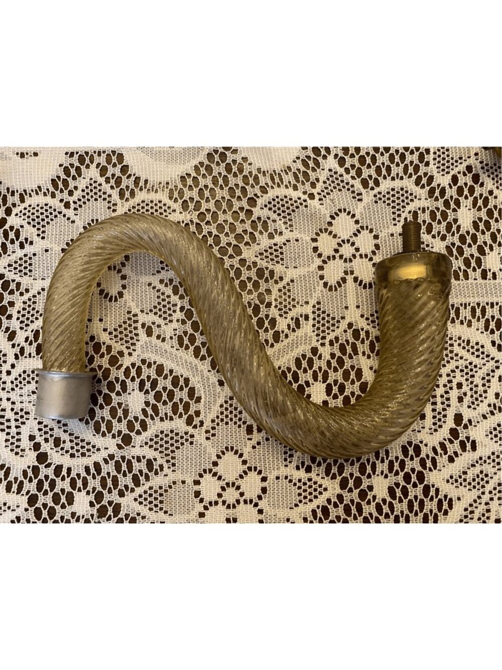 Vintage Murano Venetian Chandelier Replacement Parts S Shape Arm Twisted Glass C